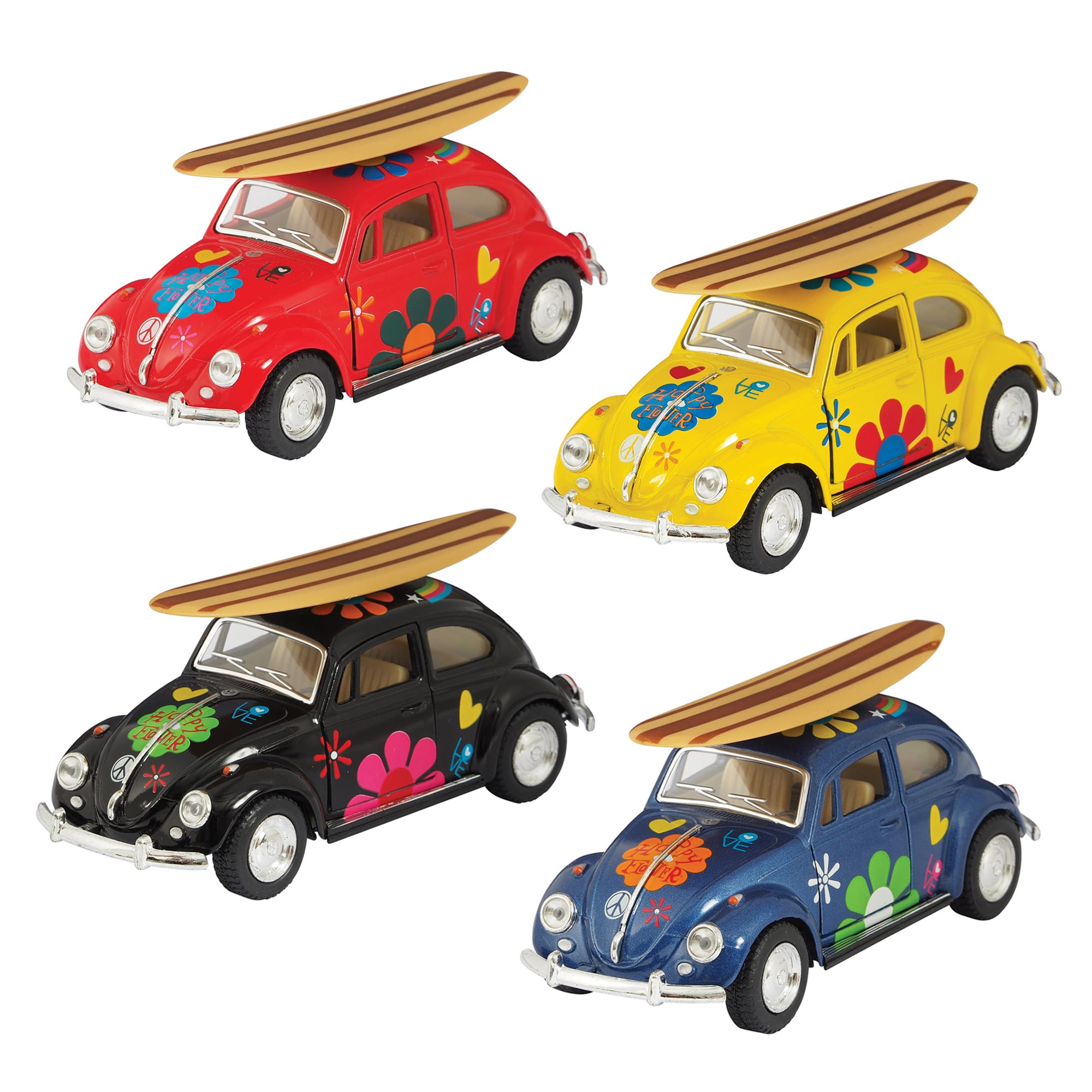 Diecast 1967 Beetle with Surfboard