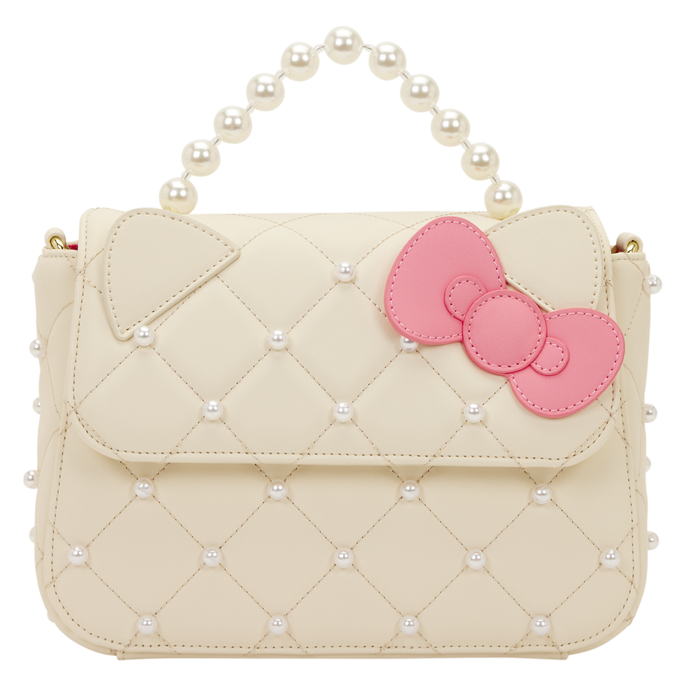Sanrio Hello Kitty Exclusive Quilted Pearl Handle Crossbody Bag