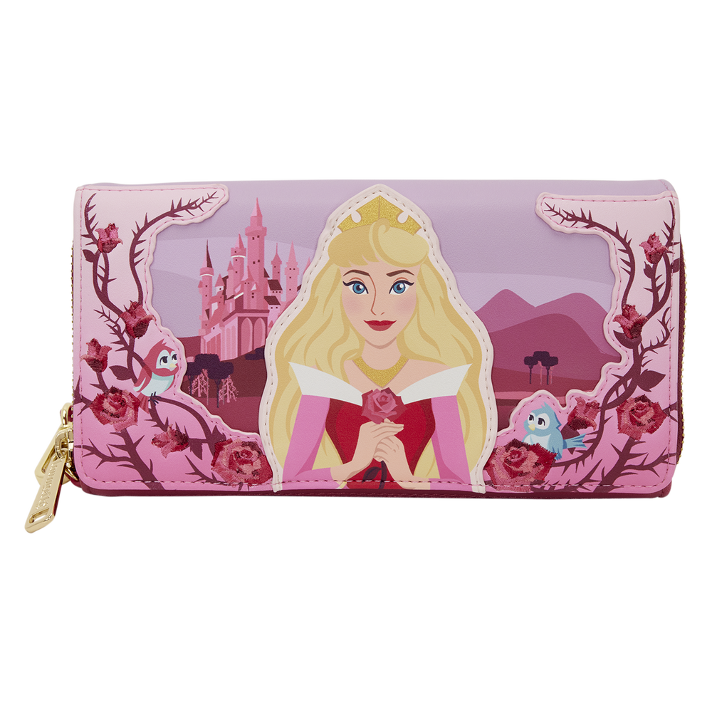 Sleeping Beauty Exclusive Princess Aurora Roses Wristlet Wallet